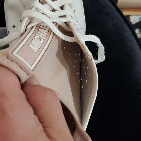 Michael Kors Platform Ace Sneaker in White & Blush Pink Rose Gold Size 7.5 - Picture 14 of 16